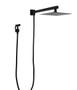 Imagem de Ducha Chuveiro Preto Fosco Inox 20 cm com Ducha Manual com Trava