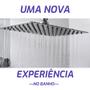 Imagem de Ducha Chuveiro Slim 20x20 Cm Inox + Braco 40cm