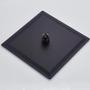 Imagem de Ducha Chuveiro Slim 20X20 Preto Fosco Com Braço 36Cm