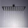 Imagem de Ducha Chuveiro Slim 20X20 Preto Fosco Com Braço 36Cm