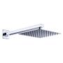 Imagem de Ducha Chuveiro Slim Prizi Quadrado 25x25cm Inox 304 com Braço
