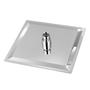 Imagem de Ducha Chuveiro Slim Quadrado Metal 30x30cm Com Braço 38cm