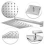 Imagem de Ducha Chuveiro Slim Quadrado Metal 30x30cm Com Braço 38cm