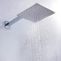 Imagem de ducha chuveiro square metal inox 30x30cm com braço parede