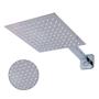 Imagem de ducha chuveiro square metal inox 30x30cm com braço parede