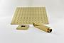 Imagem de Ducha Dourada Inox Slim Quadrada 25x25 cm com Braço de Teto com 10 cm Golden