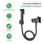 Imagem de Ducha Higiênica Soft Luxo Cromada 1/4 De Volta - Preto Fosco