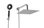 Imagem de Ducha Inox 25x25 cm com Ducha Manual 3 Jatos ABS com Trava