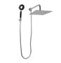 Imagem de Ducha Inox 25x25 cm com Ducha Manual 3 Jatos ABS com Trava