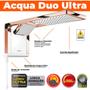 Imagem de Ducha Ou Chuveiro Gourmet Quadrado de Luxo Branco Rosa Acqua Duo Ultra 220v 7800w