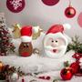 Imagem de Dupla de Enfeite mesa Papai Noel e Rena Miniatura Natal - Decore Casa