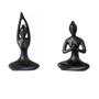 Imagem de Dupla de Enfeite Yoga Decorativo Preto 11cm