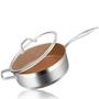 Imagem de Duxtop Sauté Pan Antiaderente 5.5Qt Indução com Tampa FUSION Ti (Cobre)