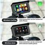 Imagem de DVR para Motocicleta 5 Polegadas - Sem Fio, CarPlay, Android Auto, IP67, Câmeras Frontal e Traseira, Bluetooth