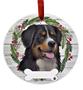 Imagem de E&S Importa enfeite bernese montanha - Pets DIY Personalizado Cão Presentes Rodada cerâmica com acabamento envidraçado X-mas Decoração Enfeites de Natal Artesanato para amantes de animais de estimação