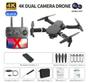 Imagem de E88 Pro Dobrando Conveniente Drone 4k HD Dual Camera Aerial Quadcopter Controle Remoto de Aeronave com Bolsa de Armazenamento (Cinza, 4K Câmera  