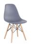 Imagem de Eames Cinza Base Madeira Cadeira Charles Eiffel