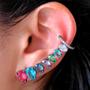 Imagem de Ear cuff divo com piercing zircônia colorida