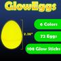 Imagem de Easter Glow Eggs MgParty 72 com 108 Mini Glow Sticks Kids