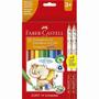 Imagem de Ecolapis Jumbo Triangular 12 Cores + 2 Fsc Faber Castell - Faber-Castell