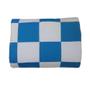 Imagem de Edredom Berço Malha 100% Algodão Patchwork Branco e Azul Arrumadinho Enxovais