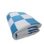 Imagem de Edredom Berço Malha 100% Algodão Patchwork Branco e Azul Arrumadinho Enxovais