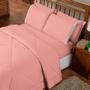 Imagem de Edredom Casal Queen Dupla Face + Jogo de Lençol Queen Size com Elastico Kit Colcha de Cama 6 Peças
