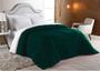 Imagem de Edredom Coberdom Casal Padrão Dupla Face 2.40m x 2.10m Sherpa com Manta - Verde