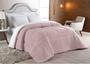 Imagem de Edredom Coberdom Queen Dupla Face 2.40m x 2.20m Sherpa com Manta - Rosê