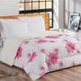 Imagem de Edredom Confort Queen Dupla Face Sherpa Floral Rosa