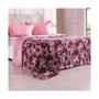 Imagem de Edredom De Plush Bicolor King Dupla Face Toque Flannel Classic Flores - Bene Casa