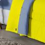 Imagem de Edredom Dupla Face King Size 100% Algodão Em Malha Fio 30/1 - Amarelo Com Azul Claro