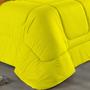 Imagem de Edredom Dupla Face King Size 100% Algodão Em Malha Fio 30/1 - Amarelo Com Laranja