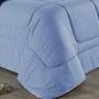 Imagem de Edredom Dupla Face King Size 100% Algodão Em Malha Fio 30/1 - Azul Claro Com Azul Marinho