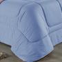 Imagem de Edredom Dupla Face King Size 100% Algodão Em Malha Fio 30/1 - Azul Claro Com Rosa