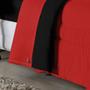 Imagem de Edredom Dupla Face King Size 100% Algodão Em Malha Fio 30/1 - Vermelho Com Preto