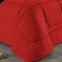 Imagem de Edredom Dupla Face King Size 100% Algodão Em Malha Fio 30/1 - Vermelho Com Preto
