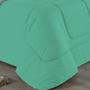 Imagem de Edredom Dupla Face Queen Size 100% Algodão Em Malha Fio 30/1 - Jade Com Cinza