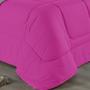 Imagem de Edredom Dupla Face Queen Size 100% Algodão Em Malha Fio 30/1 - Pink Com Cinza