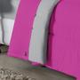 Imagem de Edredom Dupla Face Queen Size 100% Algodão Em Malha Fio 30/1 - Pink Com Cinza