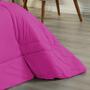 Imagem de Edredom Dupla Face Queen Size 100% Algodão Em Malha Fio 30/1 - Pink Com Cinza
