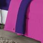 Imagem de Edredom Dupla Face Queen Size 100% Algodão Em Malha Fio 30/1 - Pink Com Roxo