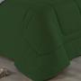 Imagem de Edredom Dupla Face Queen Size 100% Algodão Em Malha Fio 30/1 - Verde Com Cinza