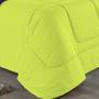 Imagem de Edredom Dupla Face Queen Size 100% Algodão Em Malha Fio 30/1 - Verde Pistache Com Roxo