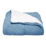 Imagem de Edredom Plush Sherpa Queen 240cm x 260cm Azul Hedrons