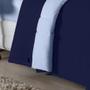 Imagem de Edredom Queen 100% Algodão Em Malha Fio 30/1 Dupla Face Kit 04 Peças - Azul Claro Com Azul Marinho