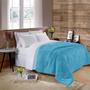 Imagem de Edredom queen plush bicolor - azul 164520 / 144514
