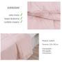 Imagem de Edredom Rosa QUEEN e Lençol Elastico Branco Algodao Penteado