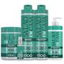 Imagem de Eico Kit Cachos Definidos Shampoo e Condicionador 800ml + Máscara 1Kg + Óleo 60ml e Creme 600ml