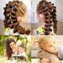 Imagem de Elástico De Cabelo Infantil 2Cm Neon Com 50 Unidades